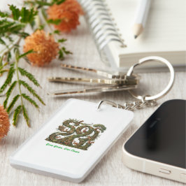 Grün wachsen, sauber leben schlüsselanhänger