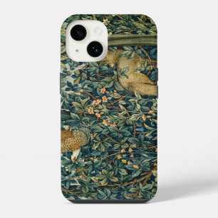 Grün, Waldtiere Fuchs, Fasan, Grüne Blumen iPhone 14 Hülle