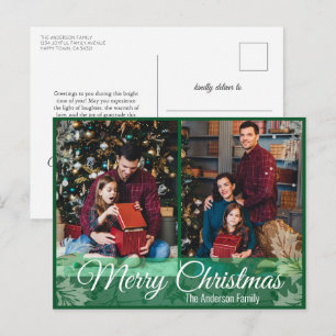 Grün Weihnachten Holly Leaf Green Frame 2 Foto