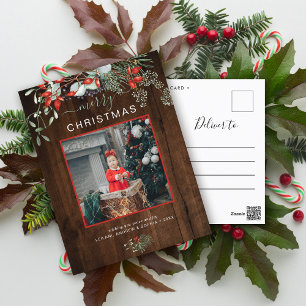 Grün Weihnachtsweihnachtsgebäck Foto Aquarell Dunk Feiertagspostkarte