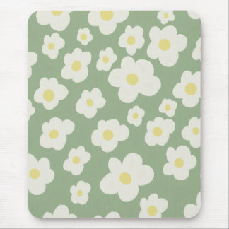 Grün-weiß floral mousepad