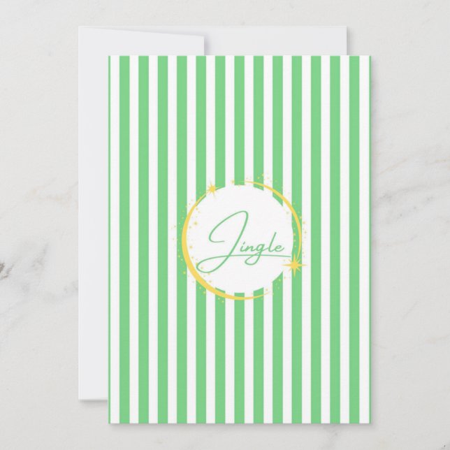 Grün & Weiß gestreifter Jingle Holiday (Vorderseite)