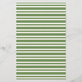 Grün-weiß gestreiftes Muster Briefpapier