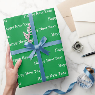 Grün-Weiß-Glück im neuen Jahr Geschenkpapier