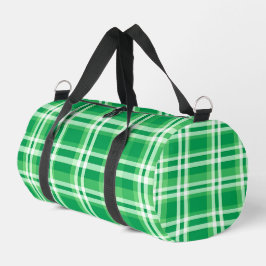 Grün-weiß kariert duffle bag