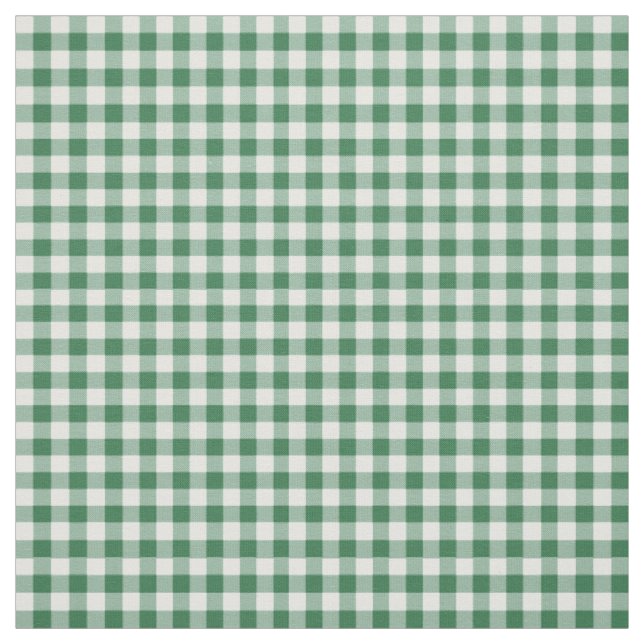 Grün-weiß karierter Gingham-Stoff Stoff (Muster)
