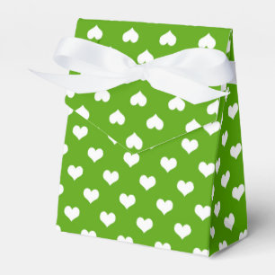 Grün-weiß-liebenswerte Herz-Design Geschenkschachtel