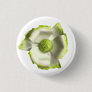 Grün-Weiß-MOD-Blume Blumenfrühlings-Hochzeit Button