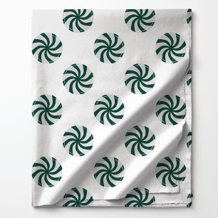Grün/Weiß Peppermint Swirl Candy Stoff
