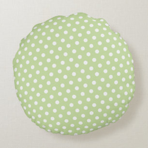 Grün & Weiß Polka Dot Rundkissen Rundes Kissen