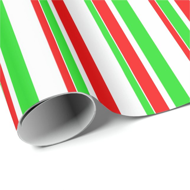 Grün, Weiß, Rot Inspiriert Geschenkpapier (Rolleneckpunkt)
