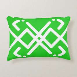 Grün-Weiß-Sha 1 Dekokissen
