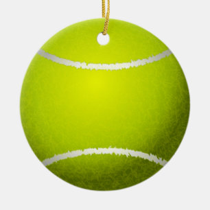 Grün-Weiß-Tennisball Keramik Ornament