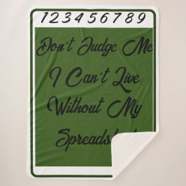 Grün Weiß urteilt mir nicht, dass ich ohne Leben n Sherpadecke