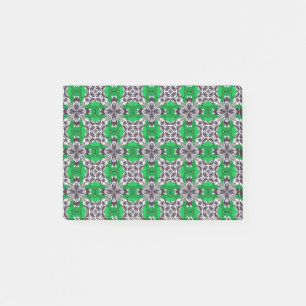 Grün-Weiß-Wiederholungsmuster Post-it Klebezettel
