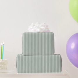 Grün Weiße Doppelte Streifen Geburtstag Geschenkpapier