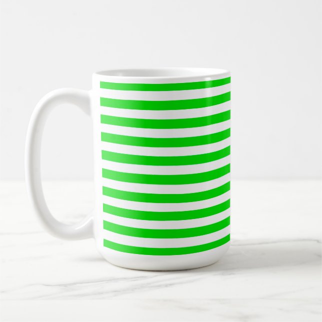 GRÜN-WEIße OSTERN-STREIFEN Kaffeetasse (Links)