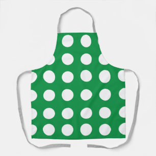 Grün Weiße Polka-Punkt Stylisch Cute Schürze