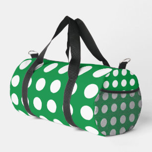 Grün Weiße Punkte Duffle Bag