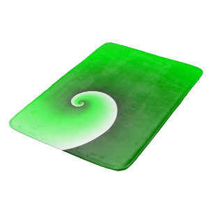 Grün-weißer Spiralverlauf Badematte