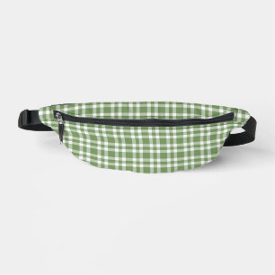 Grün-weißes Karomuster Bauchtasche