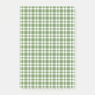 Grün-weißes Karomuster Post-it Klebezettel
