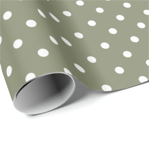Grün Weißes Polka - Dot - Umhüllungspapier Geschenkpapier