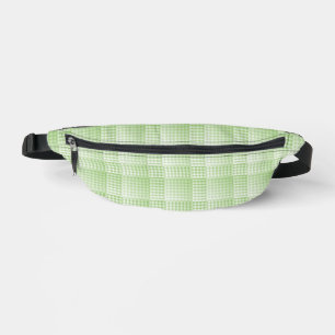 Grün-weißes Schachbrettmuster abstrakt Bauchtasche
