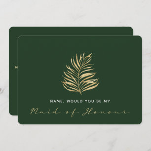 Grün, werden Sie meine Trauzeugin sein? Einladung