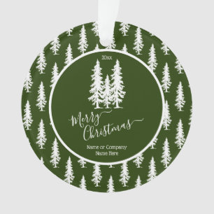 Grün   White Pine Trees Weihnachten   Foto Ornament