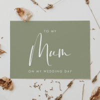Grün zu meiner Mutter auf meiner Hochzeitstagskart