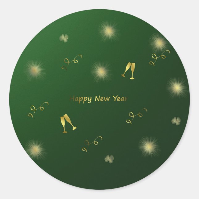 Grünaufkleber Runder Aufkleber (Vorderseite)