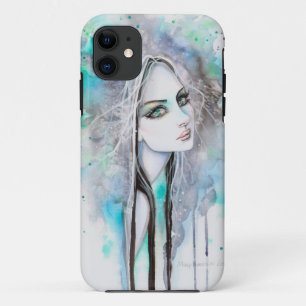 Grünäugiges Gespenst Gothic Girl Fantasy Art iPhone 11 Hülle