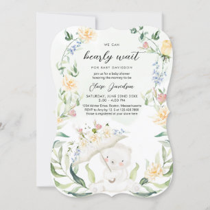 Grünbärengeschlecht - Neutral-Gelb-Babydusche Einladung