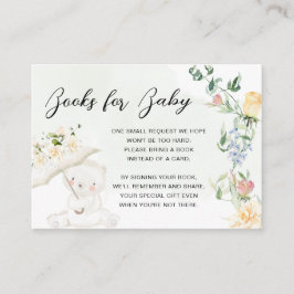 Grünbärengeschlecht - neutrale Blumenbücher für Ki Begleitkarte