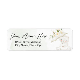 Grünbärenweibchen Neutral Floral Baby Dusche