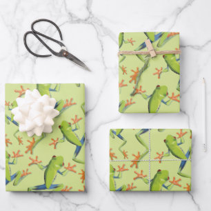 Grünbaum-Frog-Muster-Umhüllungspapier S Geschenkpapier Set