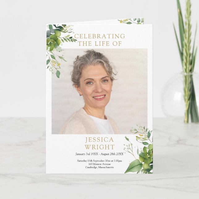 Grünbeerdenkliche Reihenfolge Programm (Vorderseite)