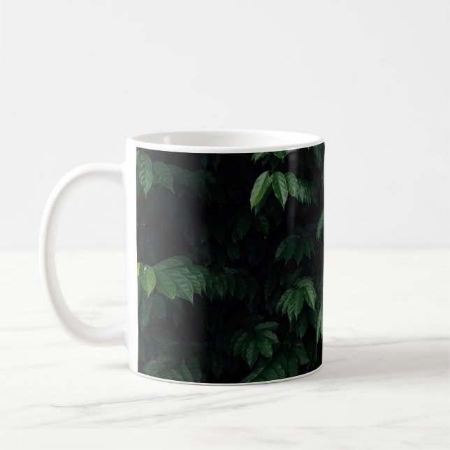 GRÜNBLÄTTRIGER BAUM KAFFEETASSE (Links)