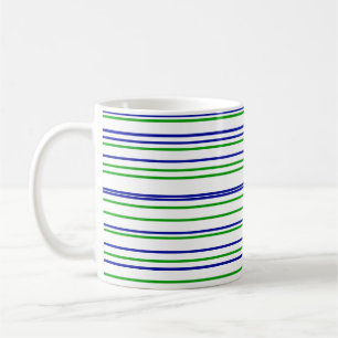 Grünblaue lila Streifen Moderne Muster  Kaffeetasse