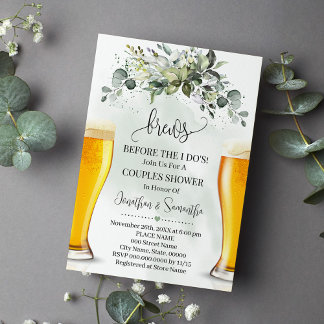 Grünbrauen bevor ich Paare Dusche Einladung