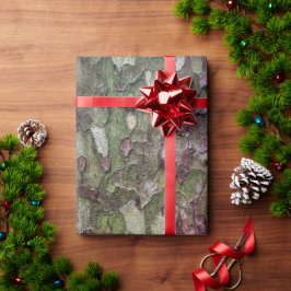 Grünbraune, getarnte Camouflage aus gebrühtem Holz Geschenkpapier