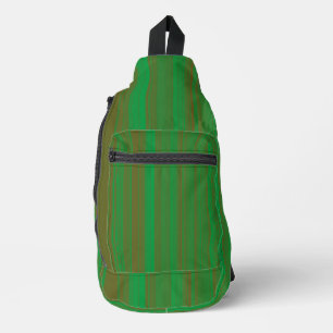 Grünbraune Streifen Crossbody Bag