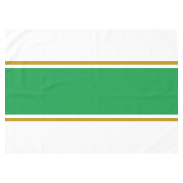 Grünbraune, weiße Streifen Tischdecke (Vorderseite (Horizontal))