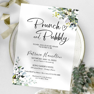 Grünbrunch und Brautparty Einladung