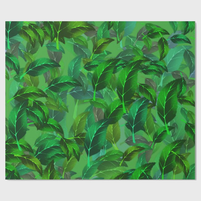 Grünbuch-Blätter Geschenkpapier (Flach)