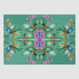 Grünbuch Blätter Lila Edelsteine-Tissue-Papier Seidenpapier