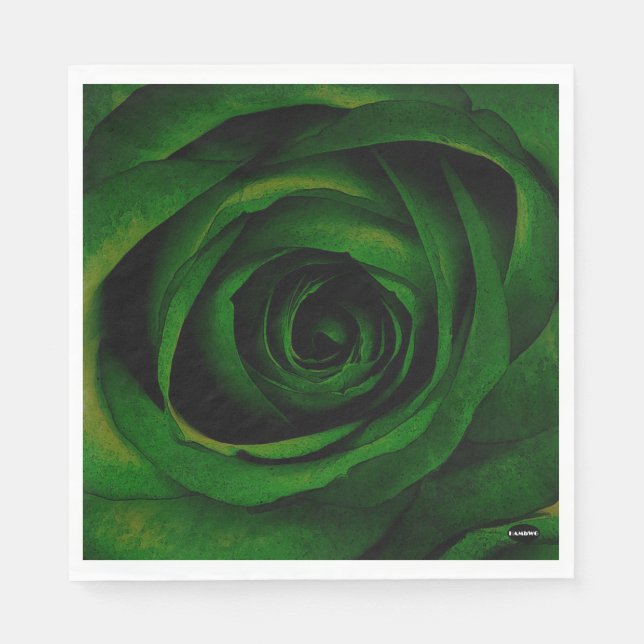 Grünbuch Napkin HAMbWG Rose Grünbuch Serviette (Vorderseite)