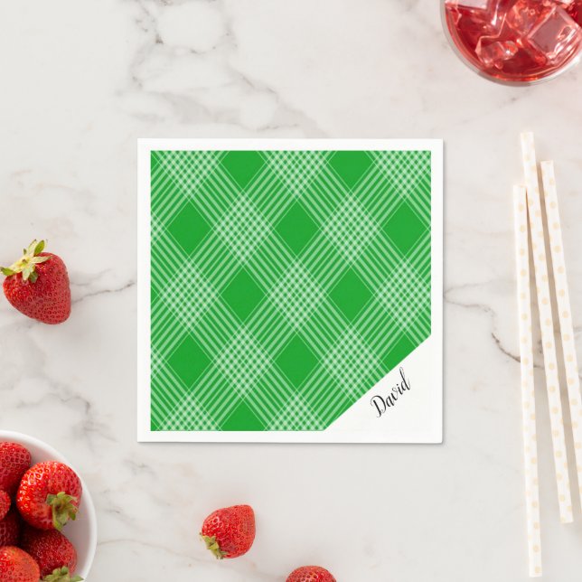Grünbuch Napkins, Grünbuch Kariert Serviette (Beispiel)