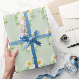 Grünbuch zu Daisy Wild Blume Geschenkpapier